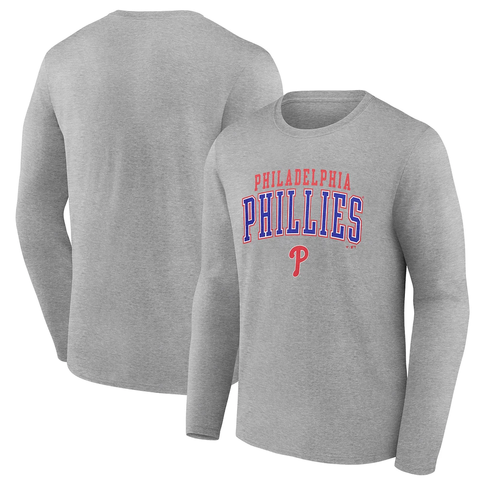 Men's Fanatics No Color Philadelphia Phillies Iconic Tricode Long Sleeve T-Shirt