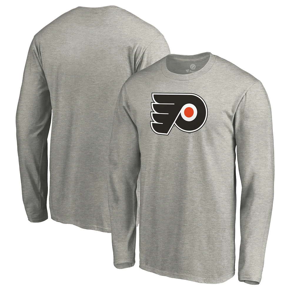 Men's Fanatics Gray Philadelphia Flyers Core Logo T-Shirt