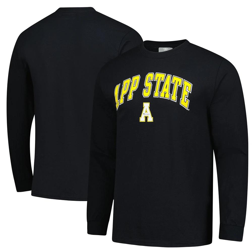 Men's Black Appalachian State Mountaineers Logo Long Sleeve T-Shirt