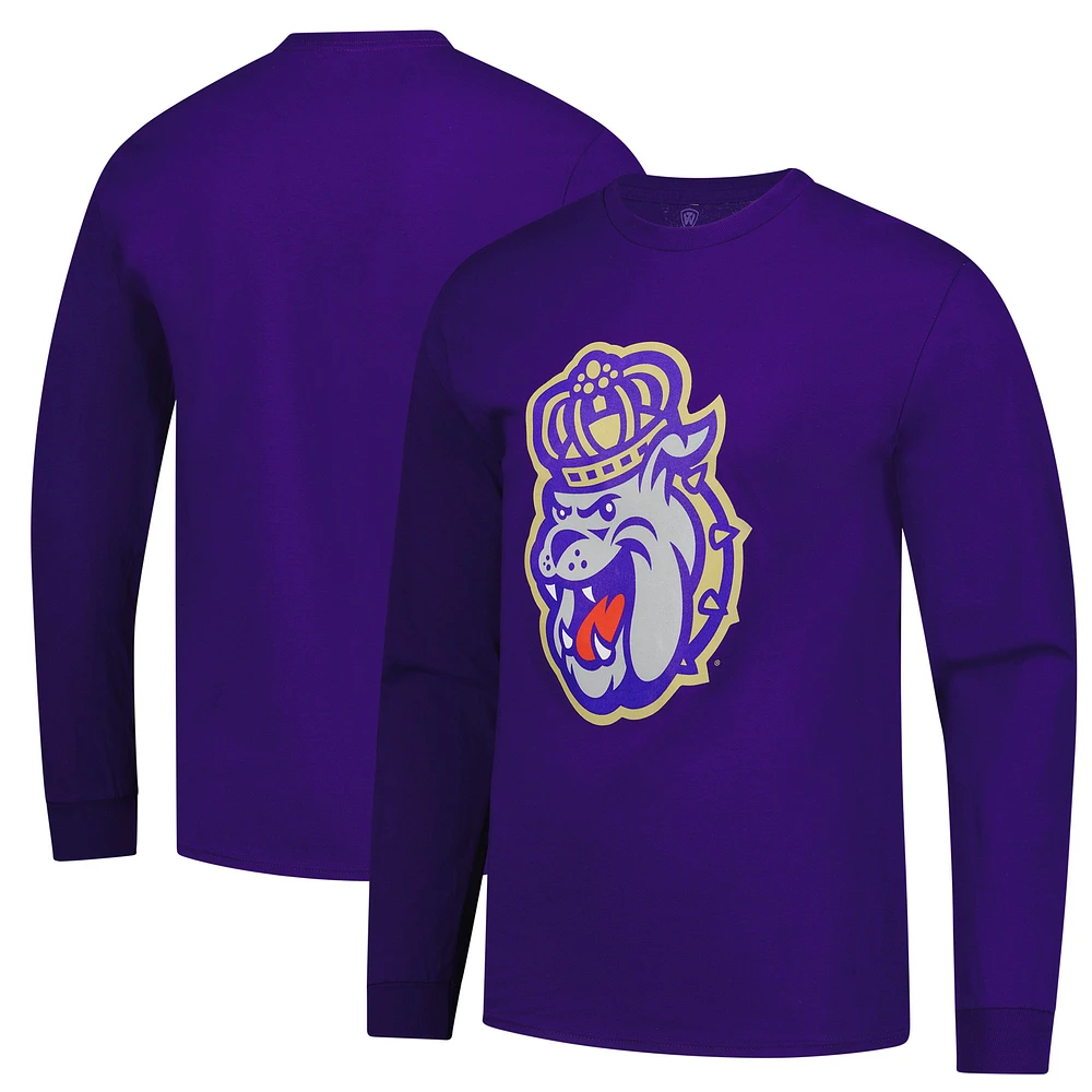 Men's Purple James Madison Dukes Logo Long Sleeve T-Shirt