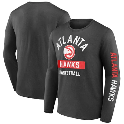 Men's Fanatics Black Atlanta Hawks Long Sleeve T-Shirt