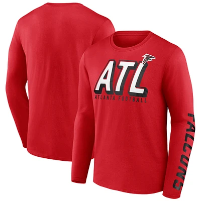 Men's Fanatics Red Atlanta Falcons Long Sleeve T-Shirt