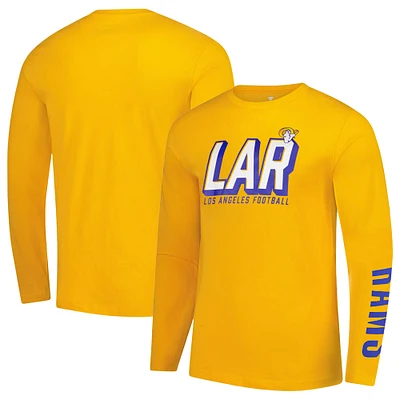 Men's Fanatics Gold Los Angeles Rams Long Sleeve T-Shirt