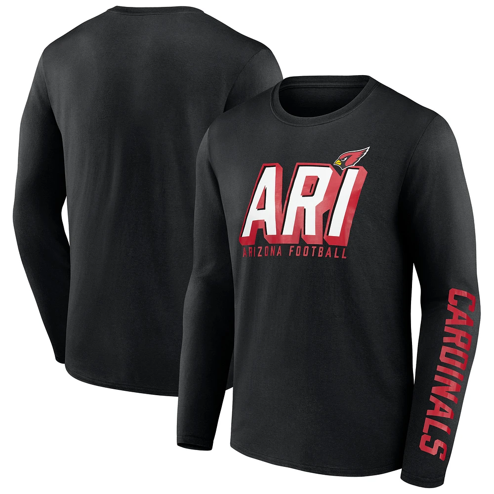 Men's Fanatics Black Arizona Cardinals Long Sleeve T-Shirt