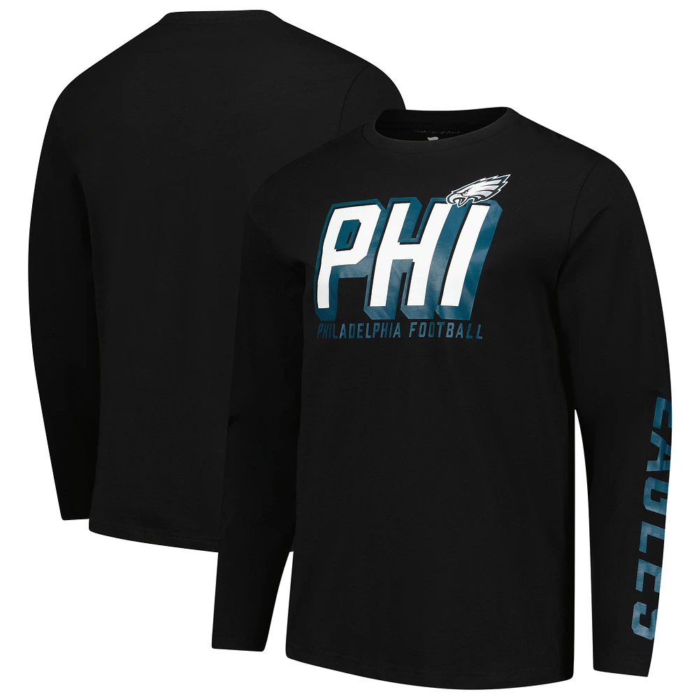Men's Fanatics Black Philadelphia Eagles Long Sleeve T-Shirt