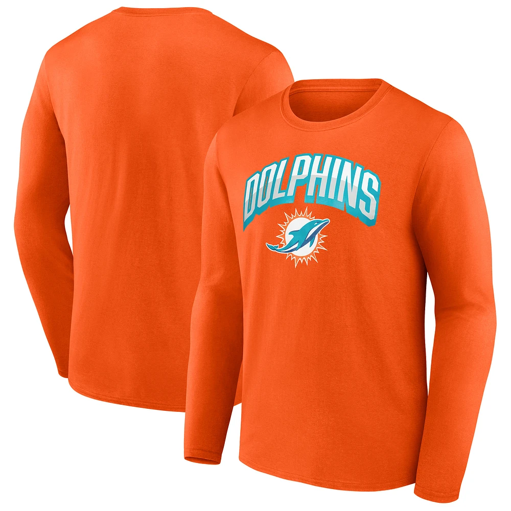 Men's Fanatics Orange Miami Dolphins Long Sleeve T-Shirt
