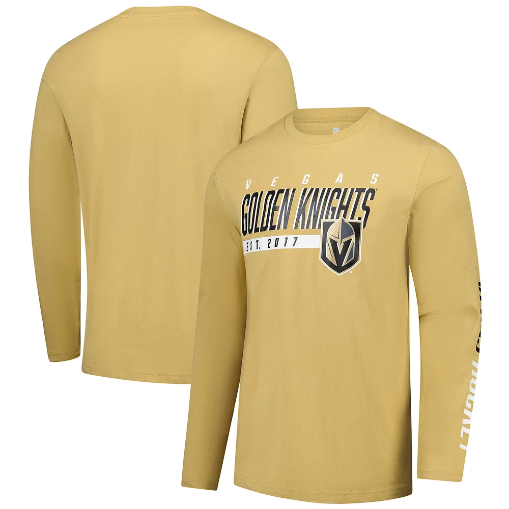 Men's Fanatics Gold Vegas Golden Knights Long Sleeve T-Shirt
