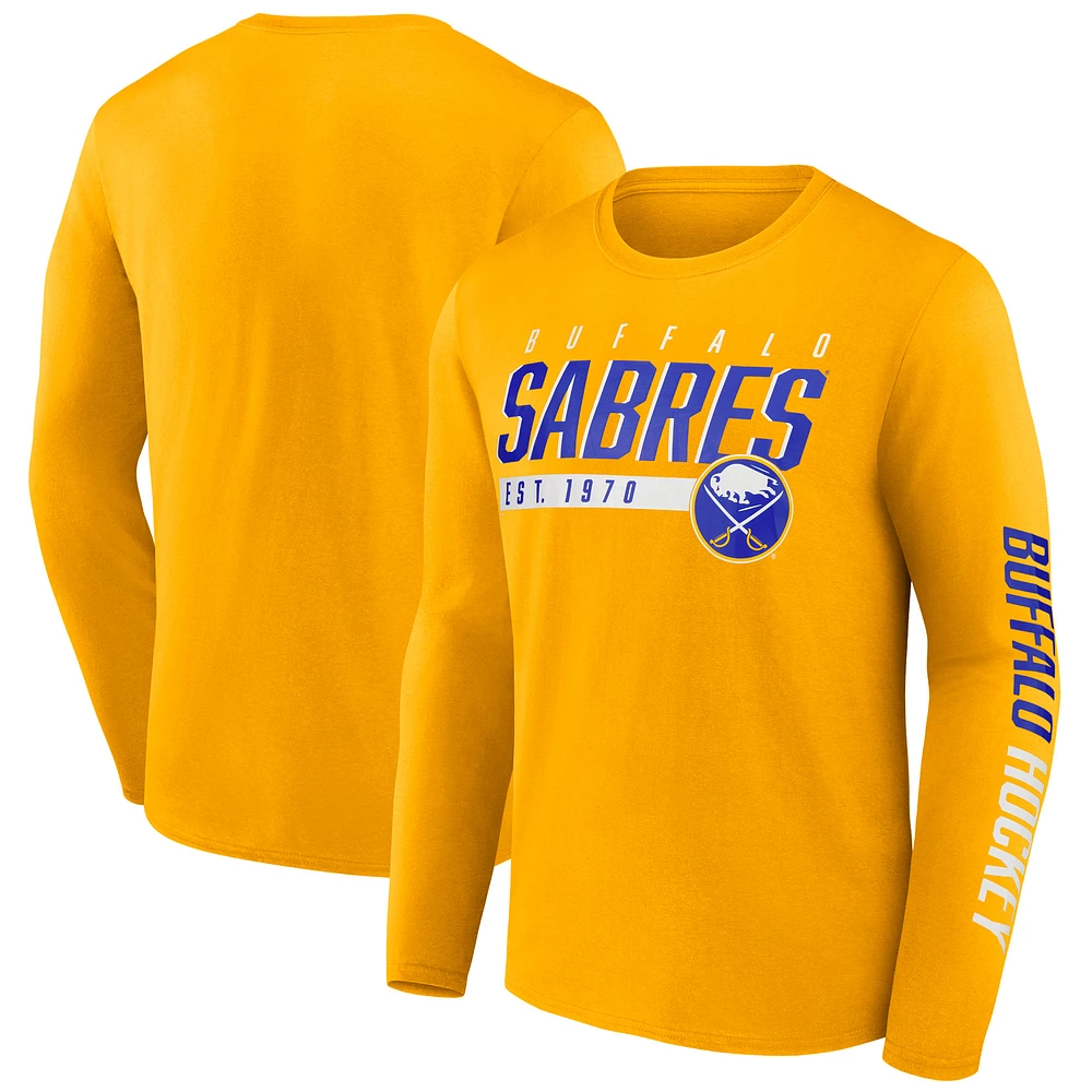 Men's Fanatics Gold Buffalo Sabres Long Sleeve T-Shirt
