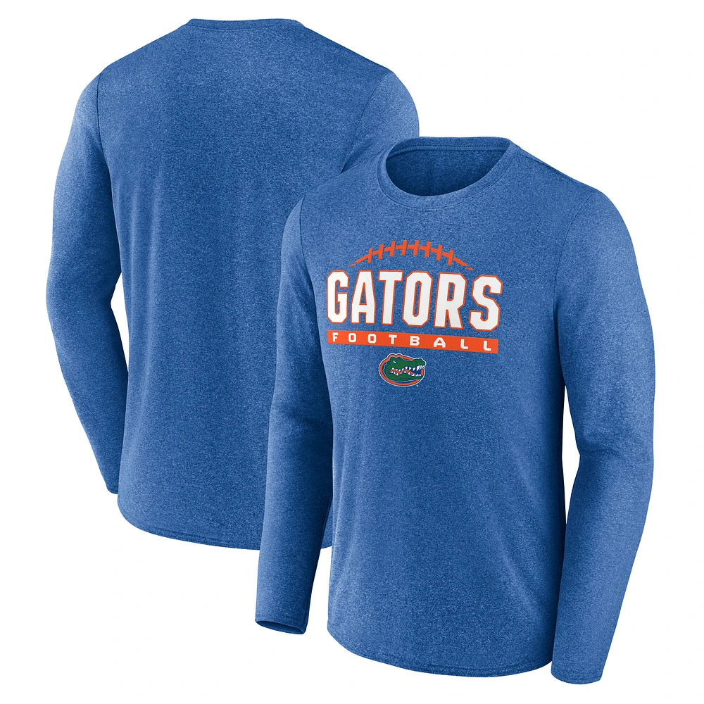 Men's Fanatics Heather Royal Florida Gators Iconic Out of Play Long Sleeve T-Shirt