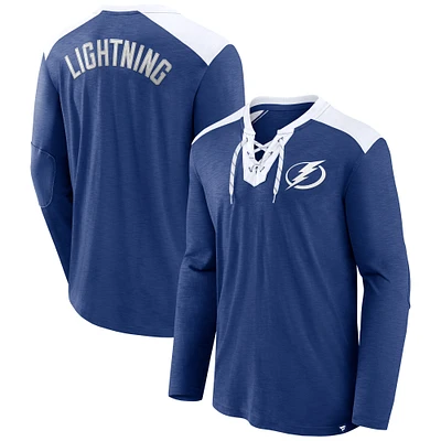 Men's Fanatics Blue Tampa Bay Lightning Iconic Exclusive Long Sleeve T-Shirt