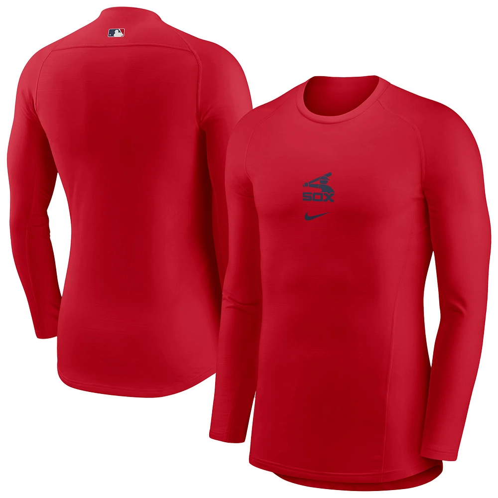 Men's Nike Red Chicago White Sox Raglan Performance Long Sleeve T-Shirt