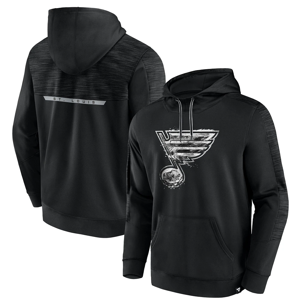 Men's Fanatics Black St. Louis Blues Iced Out Pullover Hoodie