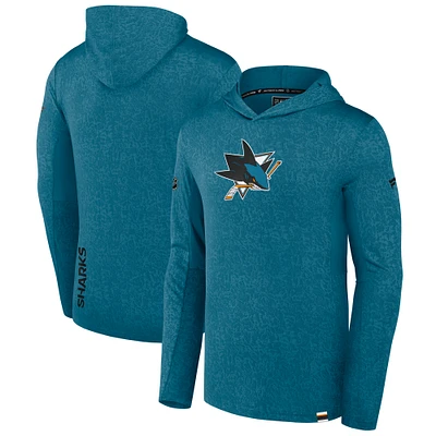Men's Fanatics Teal San Jose Sharks Authentic Pro Lightweight Pullover Hoodie