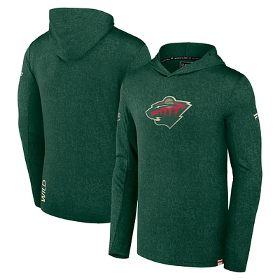 Men's Fanatics Green Minnesota Wild Authentic Pro Lightweight Pullover Hoodie