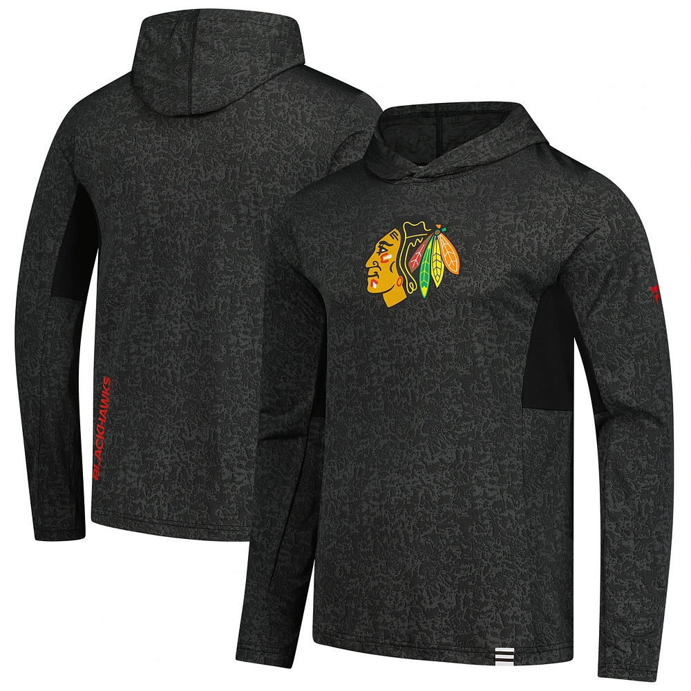 Men's Fanatics Black Chicago Blackhawks Authentic Pro Lightweight Pullover Hoodie