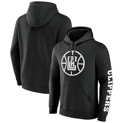 Men's Fanatics Black LA Clippers Put Me Coach Fleece Pullover Hoodie