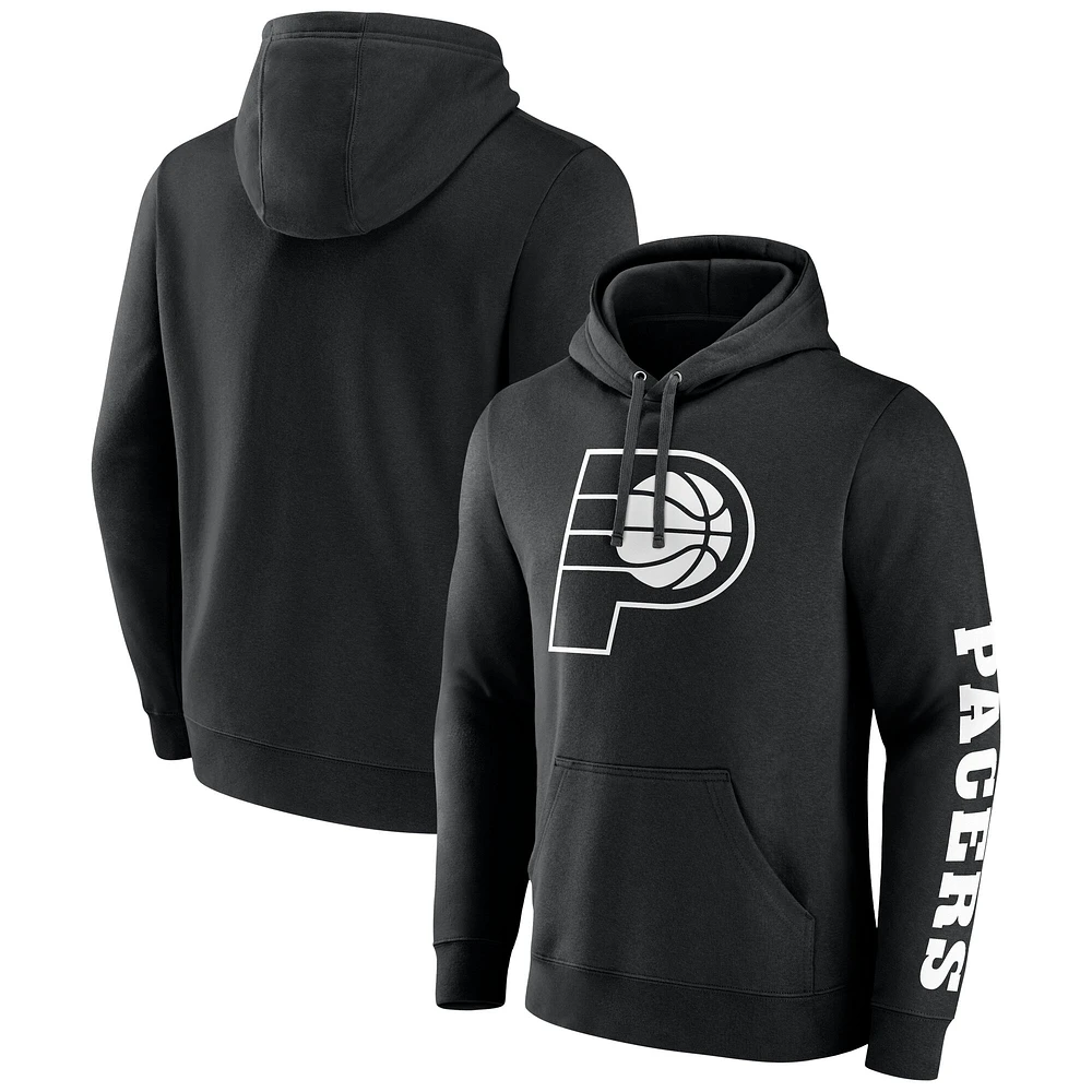 Men's Fanatics Black Indiana Pacers Put Me In Coach Fleece Pullover Hoodie