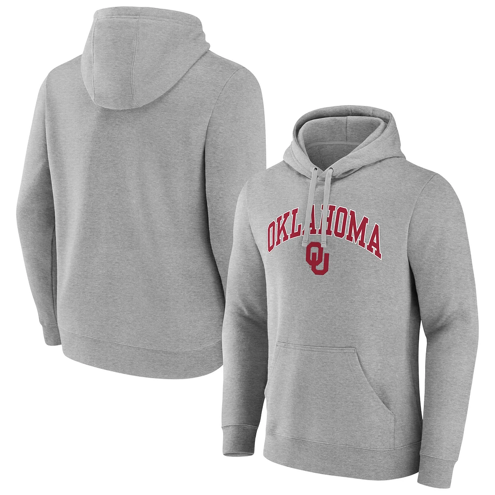 Men's Fanatics Oklahoma Sooners Arched Logo Fleece Pullover Hoodie