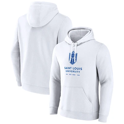 Men's Fanatics White Saint Louis Billikens Primary Logo Pullover Hoodie