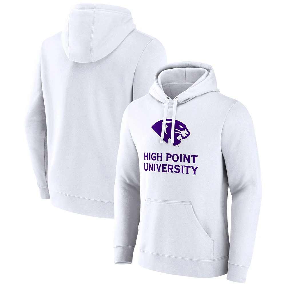 Men's Fanatics White High Point Panthers Primary Logo Pullover Hoodie