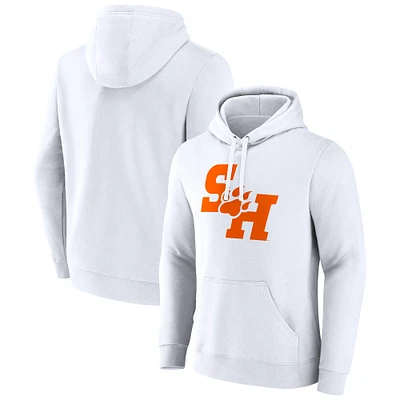 Men's Fanatics White Sam Houston State Bearkats Primary Logo Pullover Hoodie