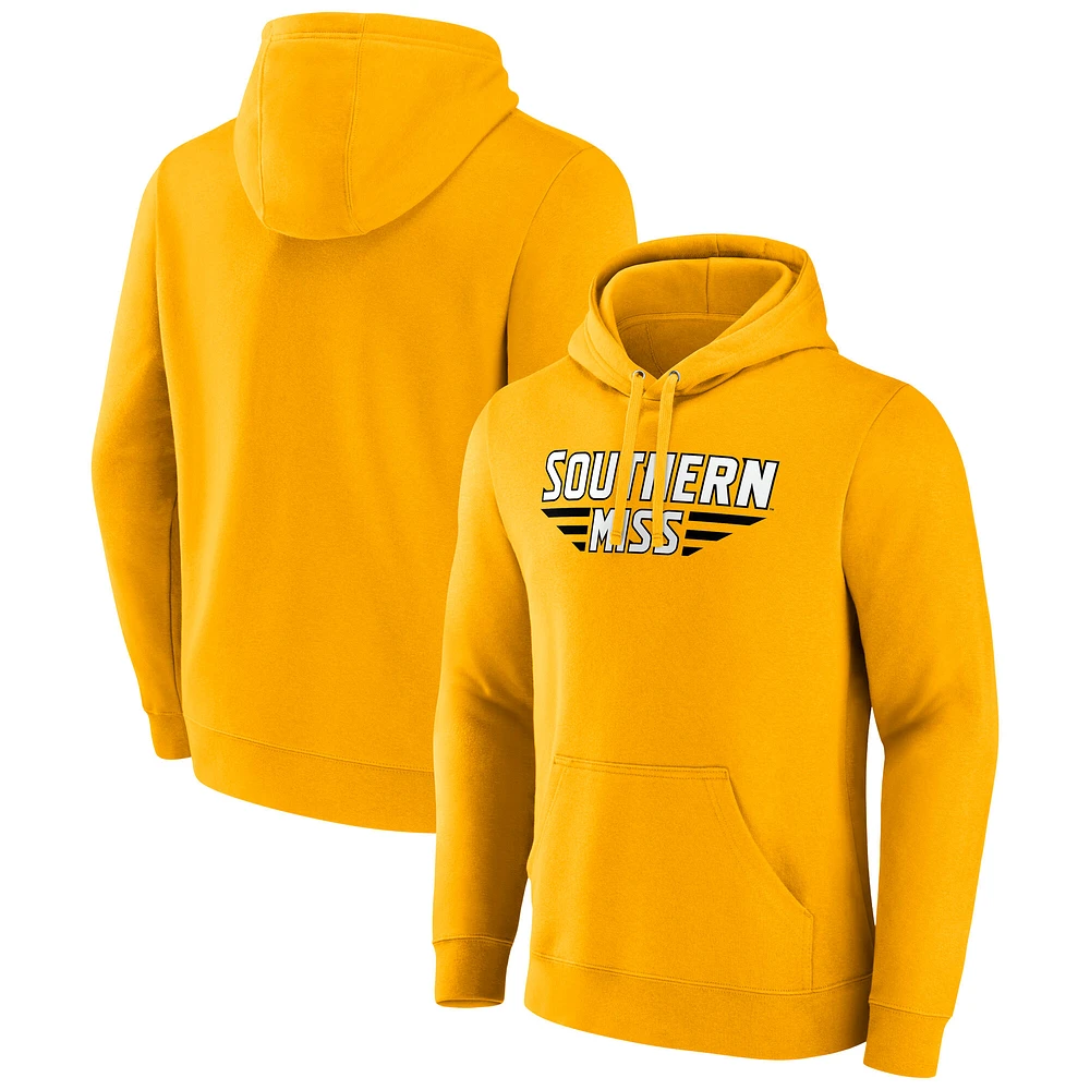 Men's Fanatics Gold Southern Miss Golden Eagles Primary Logo Pullover Hoodie