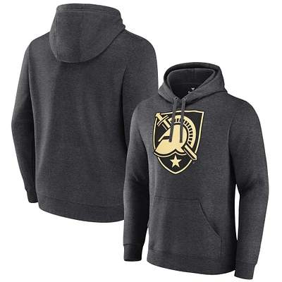Men's Heather Charcoal Army Black Knights Fleece Pullover Hoodie