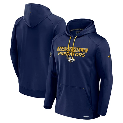 Men's Fanatics Navy Nashville Predators Pro Rink Fleece Pullover Hoodie