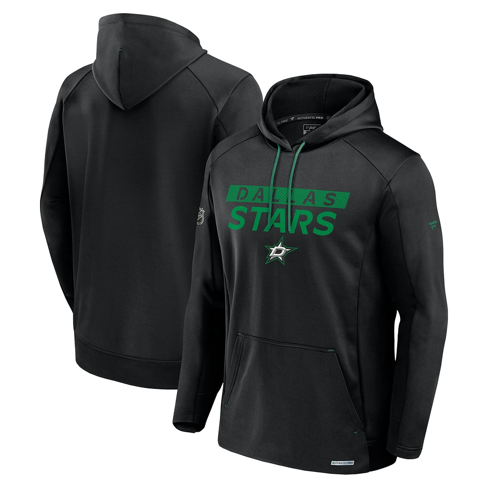 Men's Fanatics Black Dallas Stars Pro Rink Fleece Pullover Hoodie