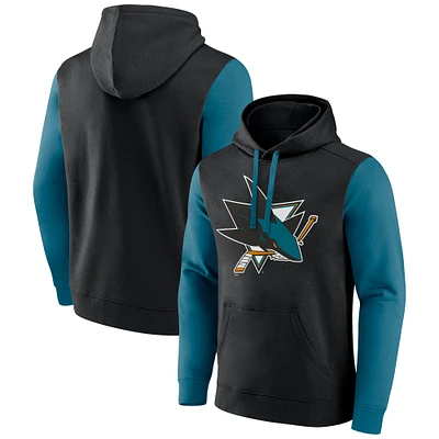 Men's Fanatics Black San Jose Sharks Team Pullover Hoodie