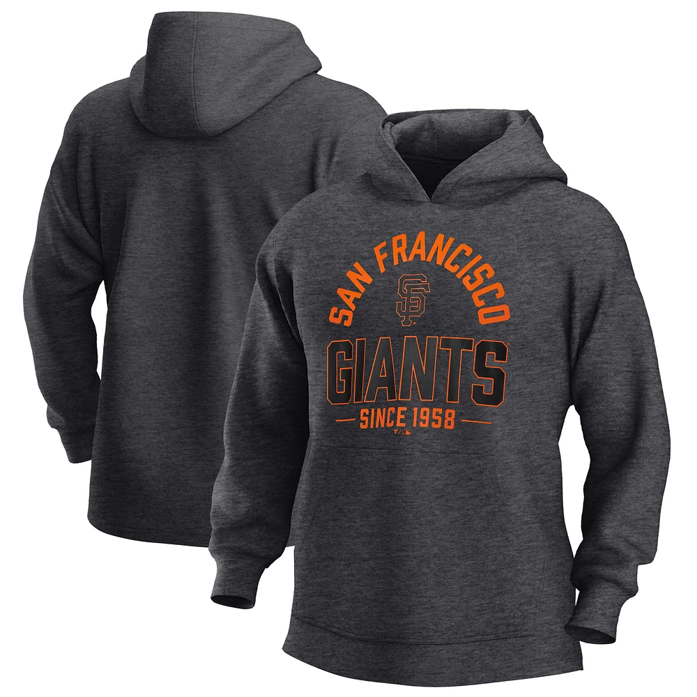 Men's Fanatics Heather Charcoal San Francisco Giants Fleece Pullover Hoodie