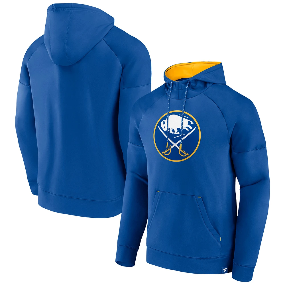 Men's Fanatics Royal Buffalo Sabres Iconic Defender Raglan Pullover Hoodie