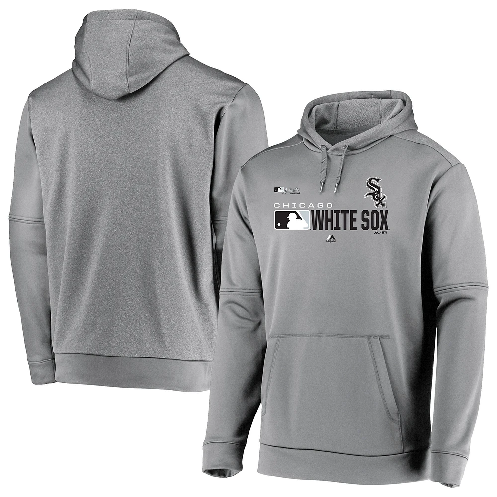 Men's Majestic Gray/Gray Chicago White Sox MLB Authentic Players Pullover Hoodie