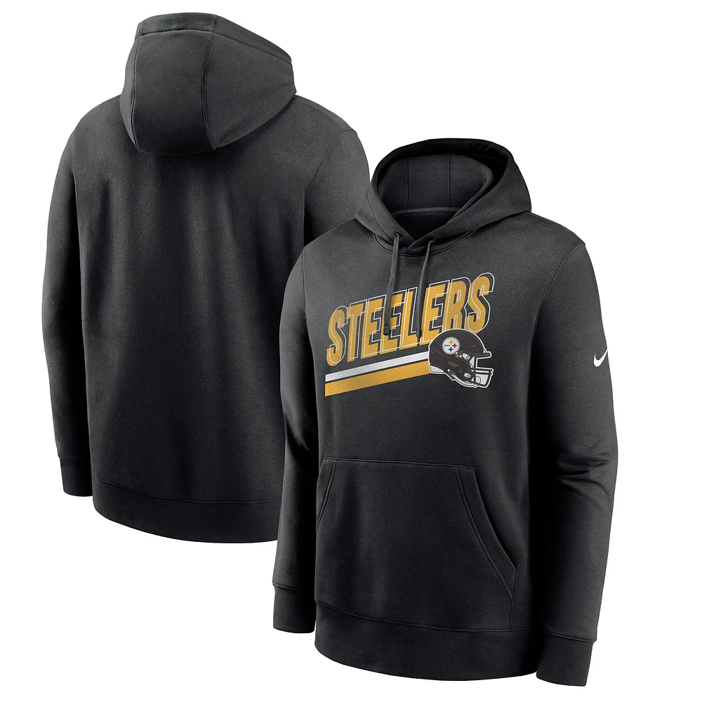 Men's Nike Black Pittsburgh Steelers Club Fleece Pullover Hoodie