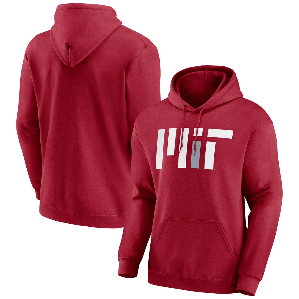 Men's Fanatics Cardinal MIT Engineers Fleece Pullover Hoodie