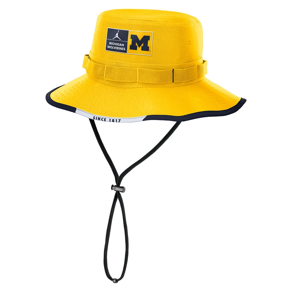 Men's Jordan Brand Maize Michigan Wolverines Apex Swoosh Boonie Hat