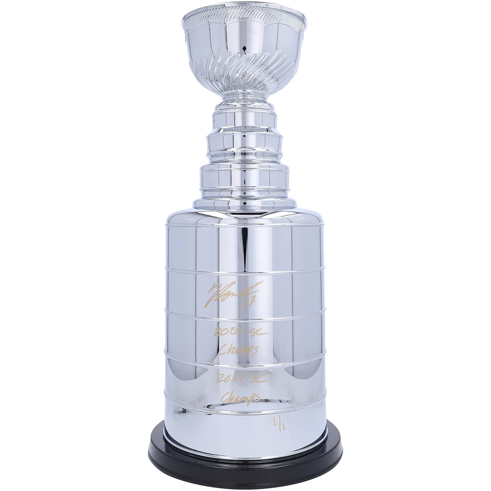 Yanni Gourde Tampa Bay Lightning Autographed 2' Replica Stanley Cup with Multiple Inscriptions - Signed in Gold - Limited Edition #1/1