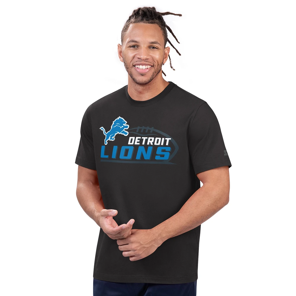 Men's Starter Heather Black Detroit Lions Prime Time T-Shirt