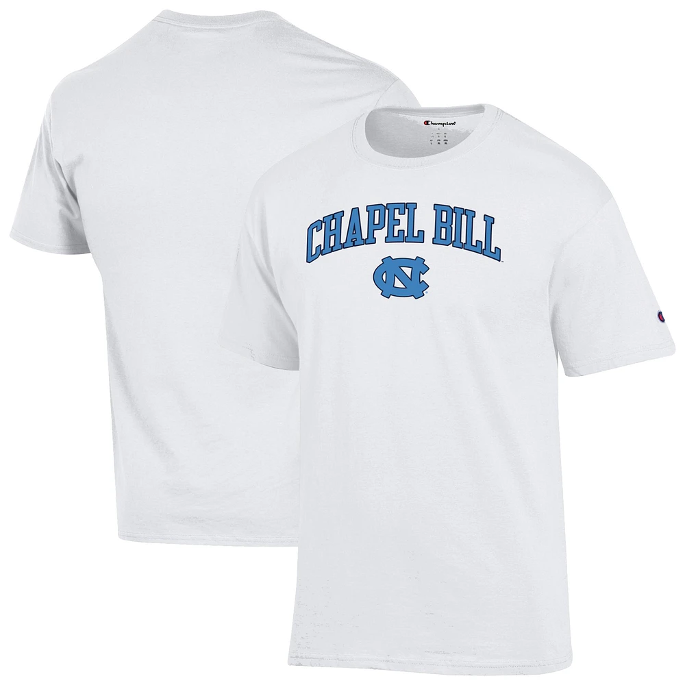 Men's Champion White North Carolina Tar Heels Chapel Bill T-Shirt