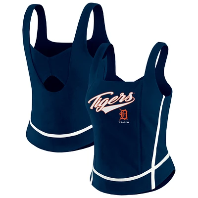 Women's WEAR by Erin Andrews Navy Detroit Tigers Square Neck Tank Top