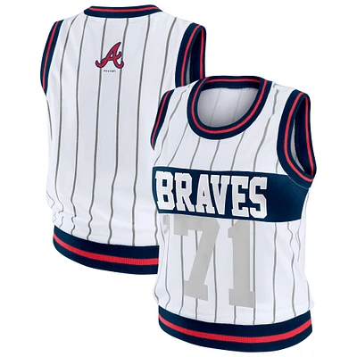 Women's WEAR by Erin Andrews White Atlanta Braves Sporty Tank Top