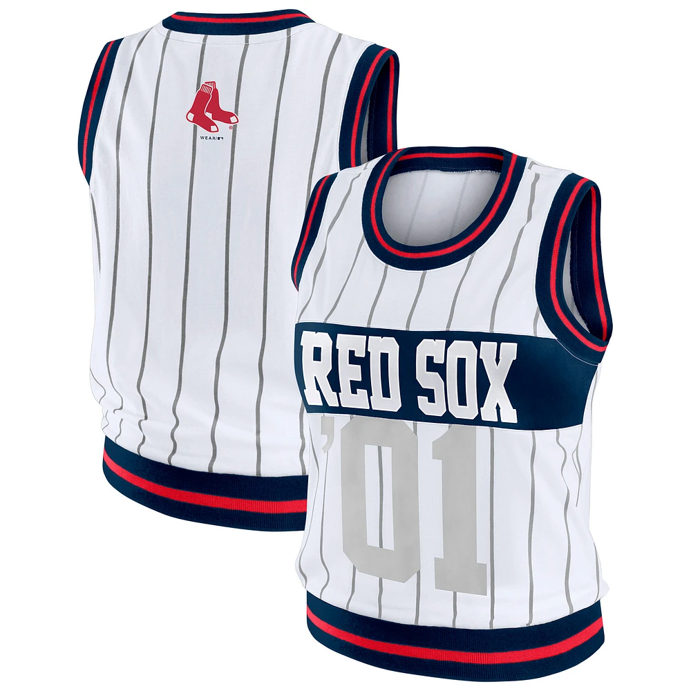Women's WEAR by Erin Andrews White Boston Red Sox Sporty Tank Top