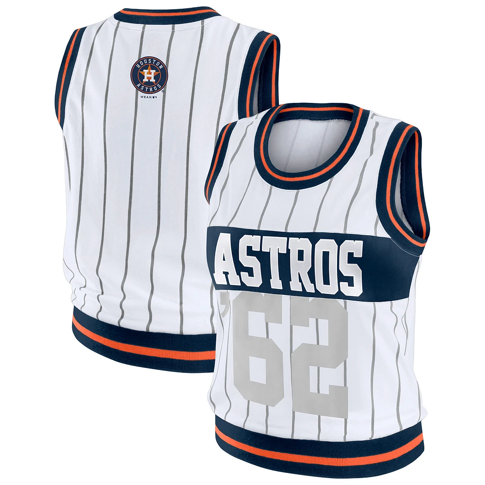 Women's WEAR by Erin Andrews White Houston Astros Sporty Tank Top