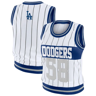 Women's WEAR by Erin Andrews White Los Angeles Dodgers Sporty Tank Top