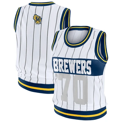 Women's WEAR by Erin Andrews White Milwaukee Brewers Sporty Tank Top