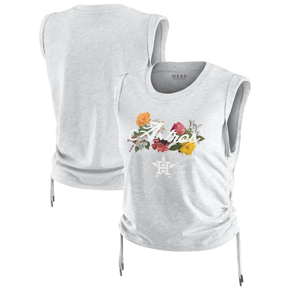 Women's WEAR by Erin Andrews Heather Gray Houston Astros Cinched Tank Top