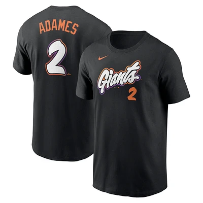 Men's Nike Willy Adames Black San Francisco Giants 2025 City Connect Fuse Name & Number T-Shirt