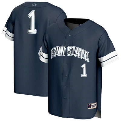 Unisex GameDay Greats #1 Navy Penn State Nittany Lions Lightweight Collegiate Baseball Fashion Jersey