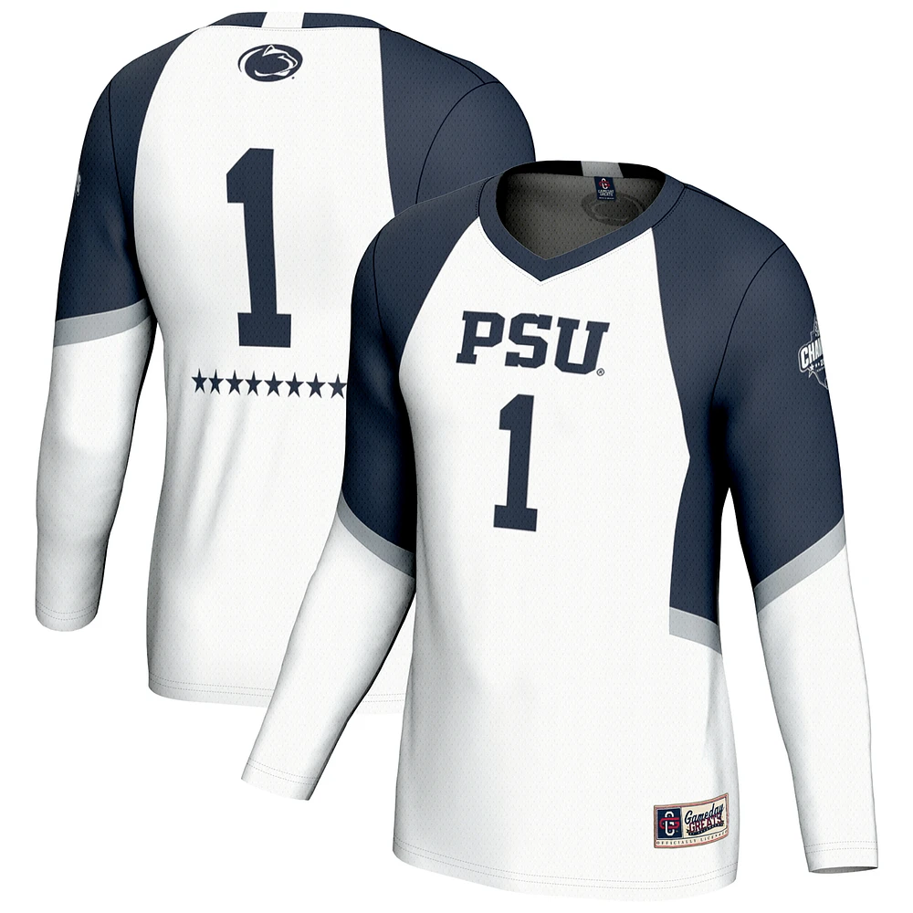 Unisex GameDay Greats White Penn State Nittany Lions 2024 NCAA Women's Volleyball National Champions Lightweight Fashion Jersey