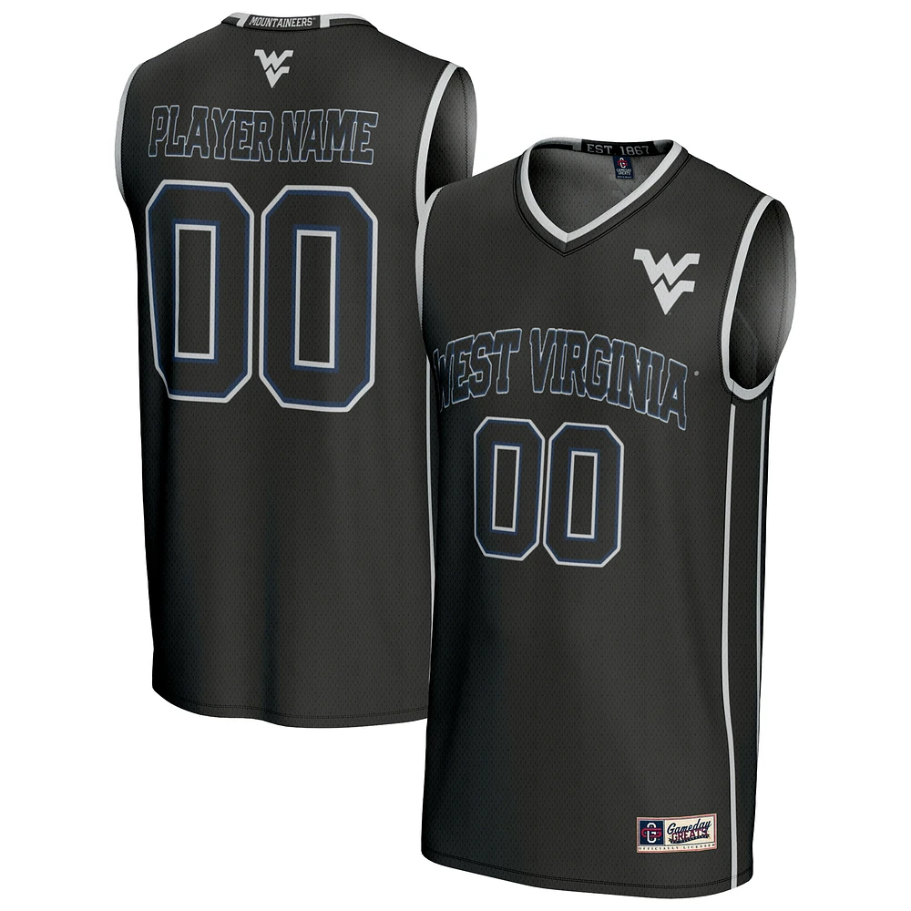Youth GameDay Greats Black West Virginia Mountaineers Lightweight Collegiate Men's Basketball NIL Pick-A-Player Fashion Jersey